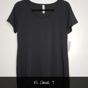 LuLaRoe Classic Tee XS Solid Black NEW